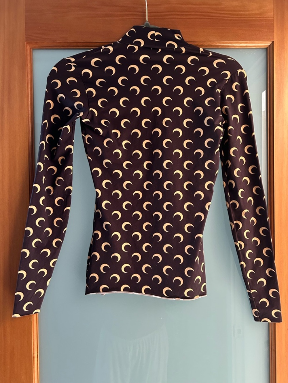 Marine Serre Borderline Crescent Moon Print High Neck Top - Picture 6 of 8